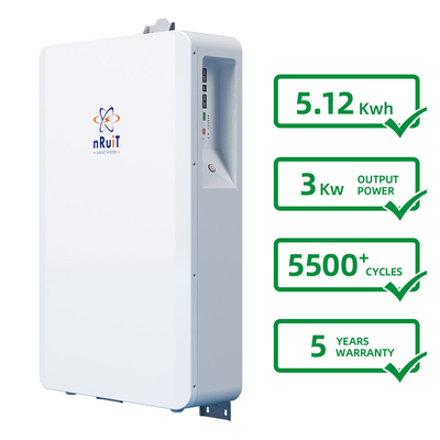 Baterai Rumah 3000W Baterai Lithium Ion 5kw DOD 90% 6000 Siklus
