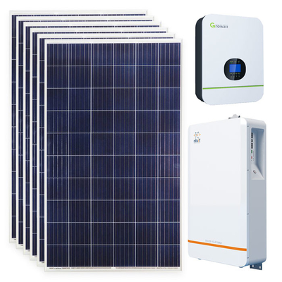 Sistem Listrik Tenaga Surya 9Kwh / Sistem Solar Off Grid 86Kg Untuk Rumah