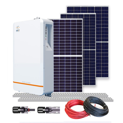 LiFePO4 Off Grid Sistem Listrik Tenaga Surya 5Kw 400w Sistem Penyimpanan Baterai Rumah Tangga