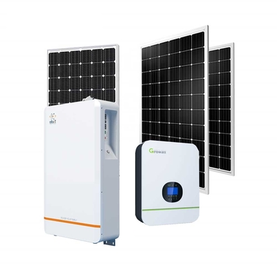 Penyimpanan Baterai Surya Perumahan 10kw Sistem Pemasangan Atap Panel Surya 240Ah
