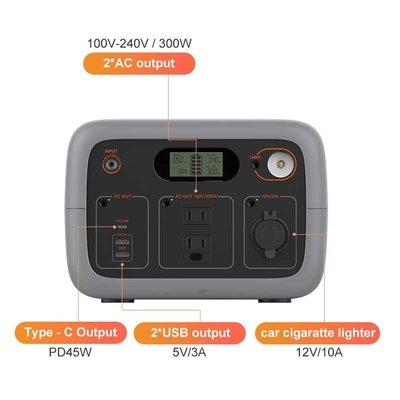 Baterai Lithium Camping Mini 300W Baterai Lithium 220V Lifepo4
