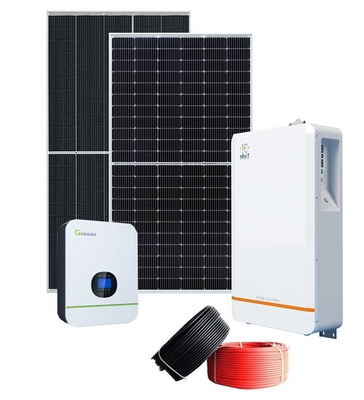 Tata Surya Berdiri Sendiri Rumah Tangga Sistem Panel Surya 15 Kw Growatt 5000TL HVM