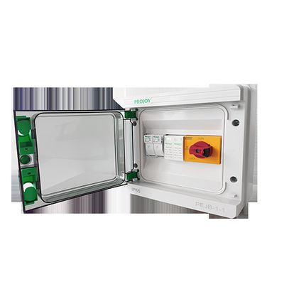 CE DC Solar Combiner Box 1 In 1 Out 219 × 200 × 100mm Sistem Listrik Tenaga Surya