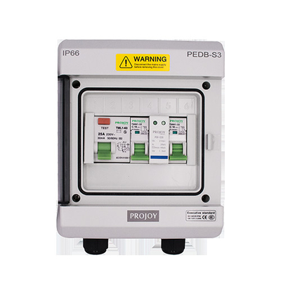 Polycarbonate ABS Solar AC Distribution Box Sistem Listrik Tenaga Surya IP66 230V