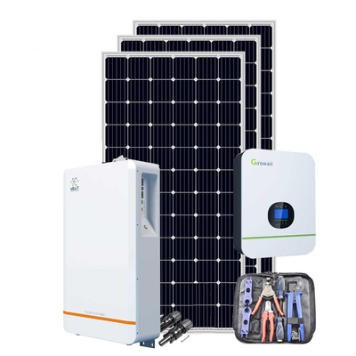 Sistem Tenaga Surya Rumah Tangga Hibrida 10kwh 230VAC 13,4 Kg