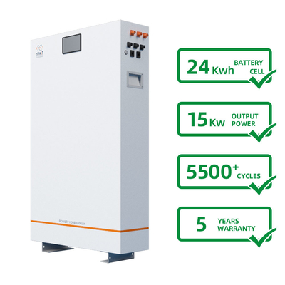 Penyimpanan Energi Rumah Tangga Cadangan Ramah Lingkungan Baterai Surya Siklus Dalam 24kwh