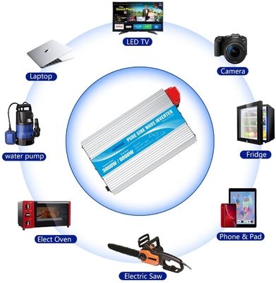 Remote Control 3000 Watt Layar LCD Inverter Gelombang Sinus Murni 12V 24V