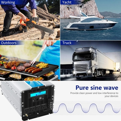 Remote Control 3000 Watt Layar LCD Inverter Gelombang Sinus Murni 12V 24V