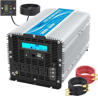 Remote Control 3000 Watt Layar LCD Inverter Gelombang Sinus Murni 12V 24V