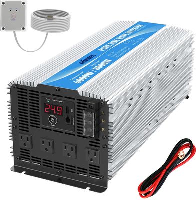 Giandel 4000W 24V Pure Sine Wave Inverter 1.5Amps Dengan Empat Outlet AC