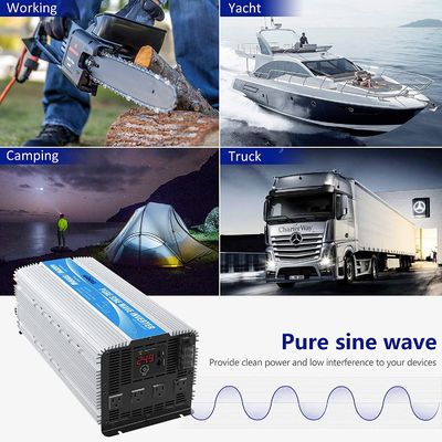 Giandel 4000W 24V Pure Sine Wave Inverter 1.5Amps Dengan Empat Outlet AC