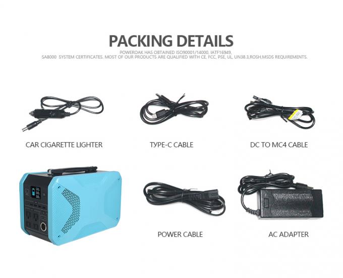 500W 10A Solar Portable System Power Supply Untuk Berkemah 720Wh 2