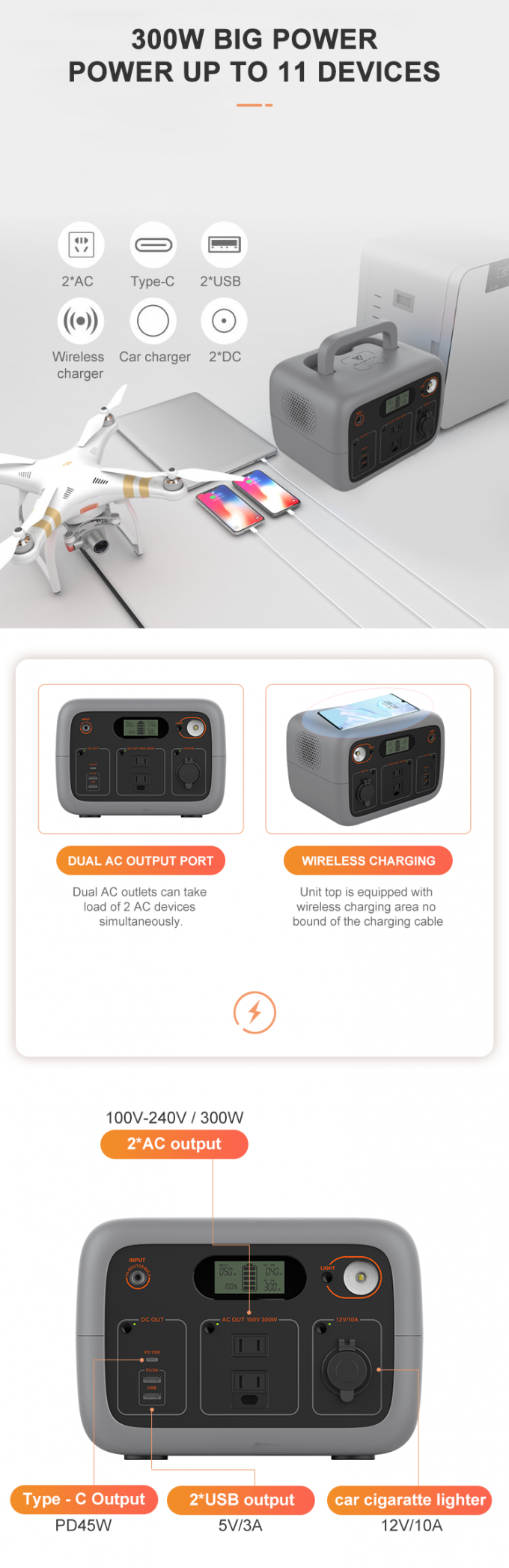 Baterai Lithium Camping Mini 300W Baterai Lithium 220V Lifepo4 1